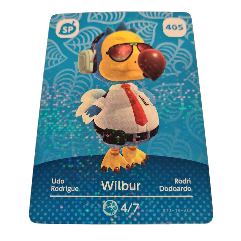 Animal Crossing Amiibo Series 5 Card WILBUR SP405 NEW HORIZONS 3DS SWITCH