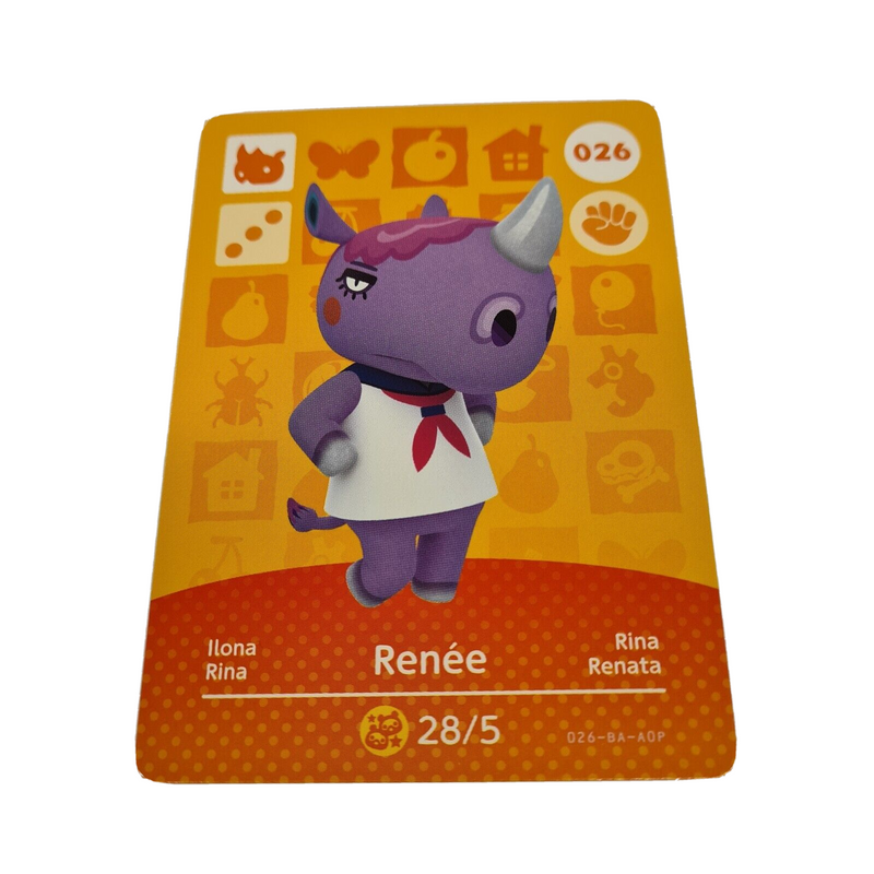 Animal Crossing Amiibo Series 1 RENEE 026 Switch Gift Idea CARD new horizons