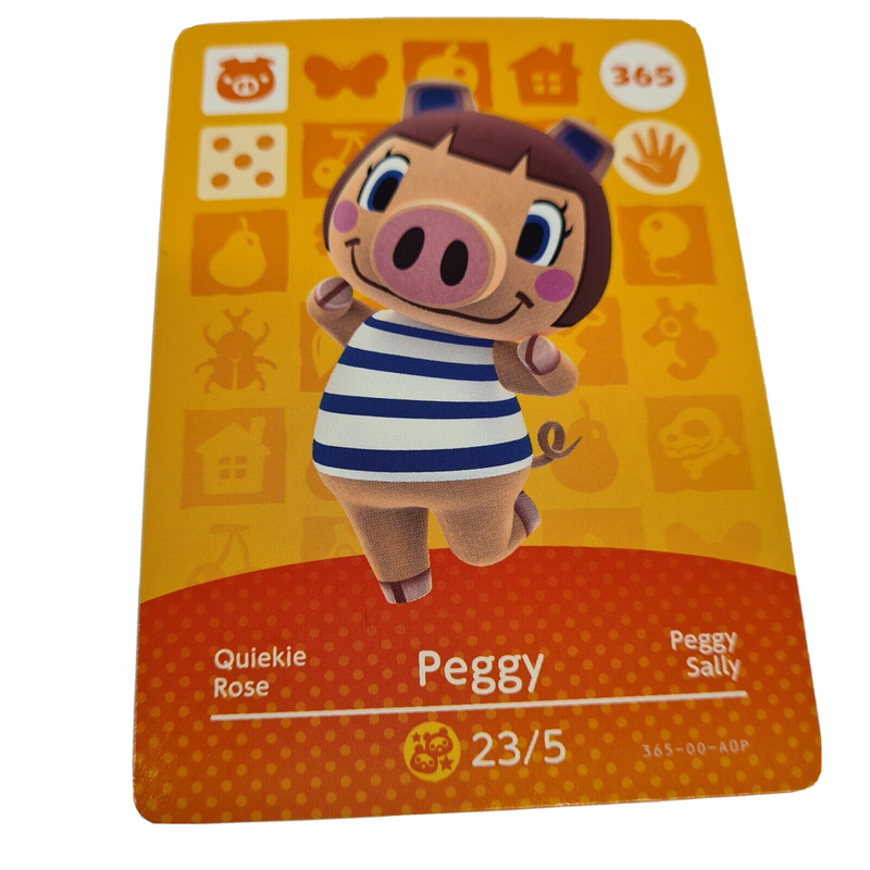 ANIMAL CROSSING AMIIBO SERIES 4 PEGGY 365 Wii U Switch 3DS GIFT IDEA CARD NEW