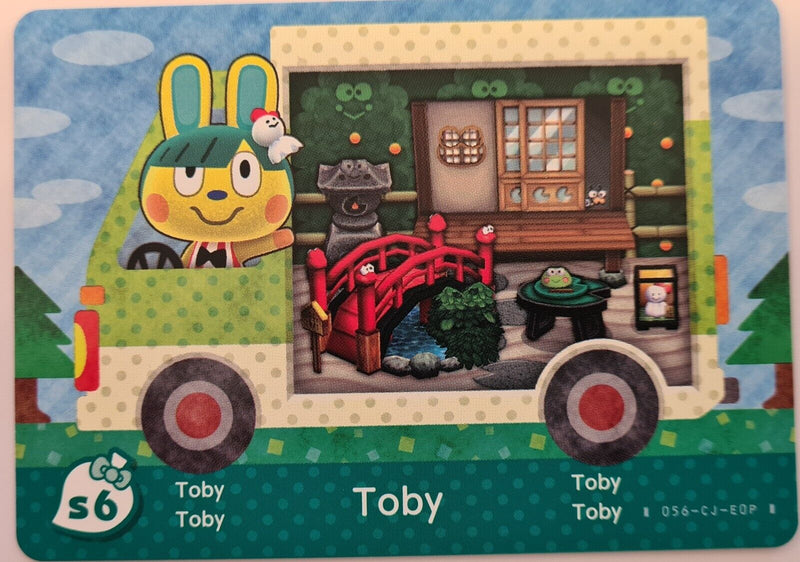 TOBY S6 Animal Crossing NFC Amiibo card New Leaf Horizons 3DS NINTENDO SWITCH