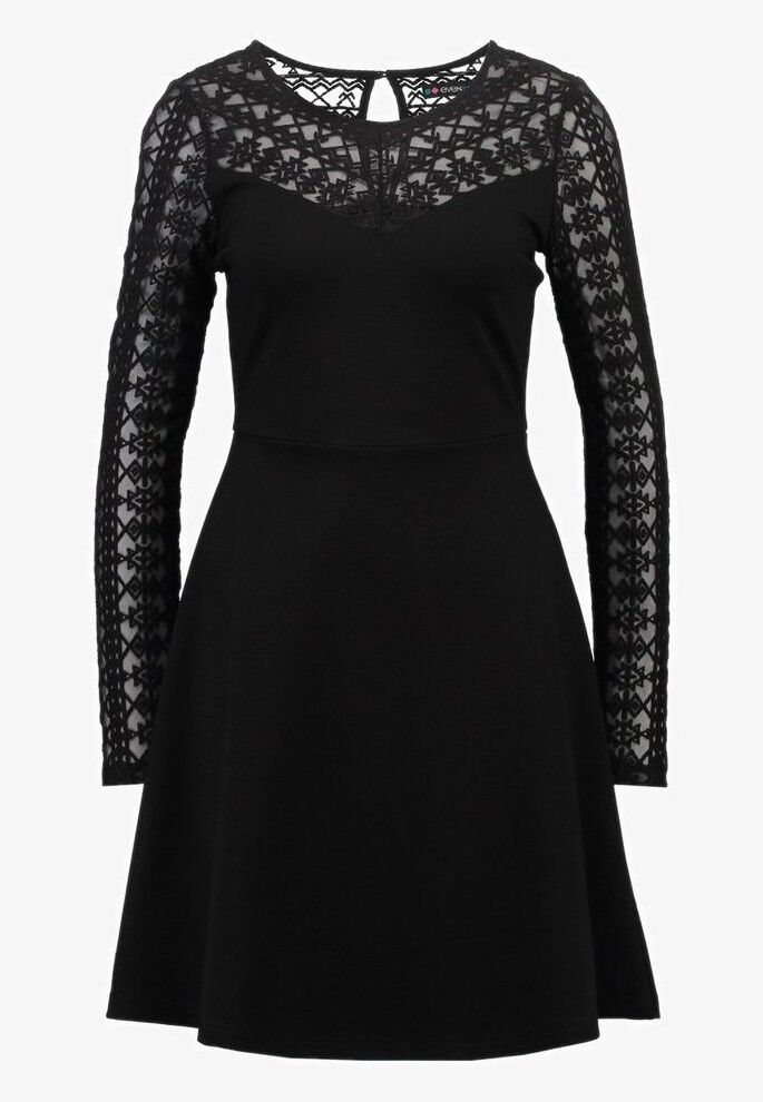Black Elegant Short Dress evening wear party dress OFFICIAL EVEN & ODD new MED