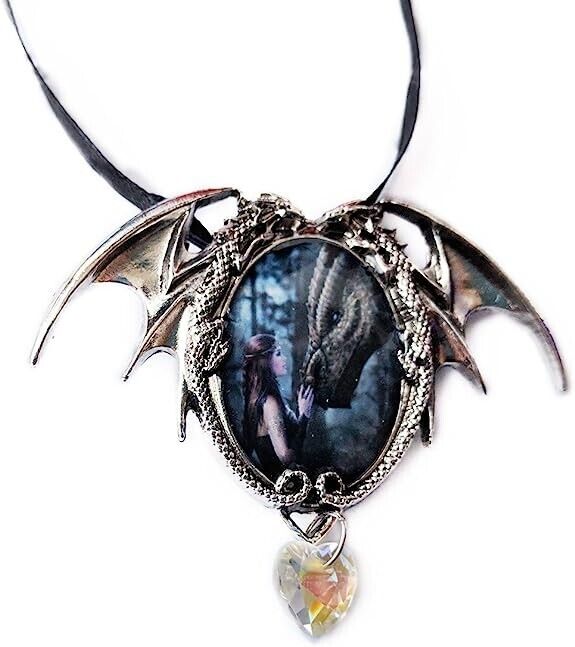 Anne Stokes Enchanted Cameos necklace Once Upon A Time dragon art gift idea