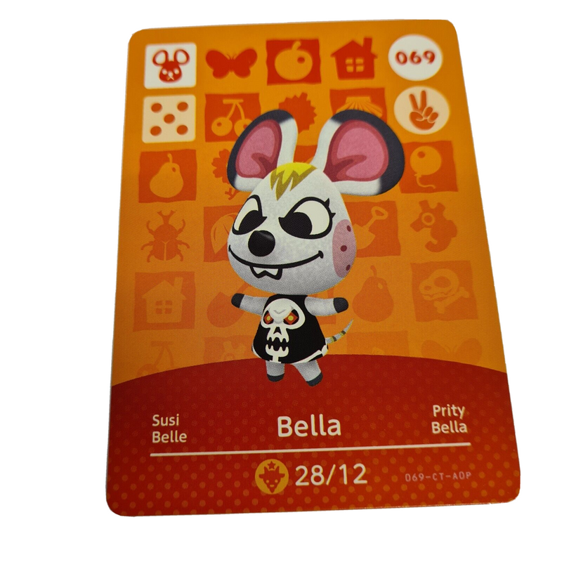 Animal Crossing Amiibo Series 1 BELLA 069 Switch Gift Idea CARD new horizons