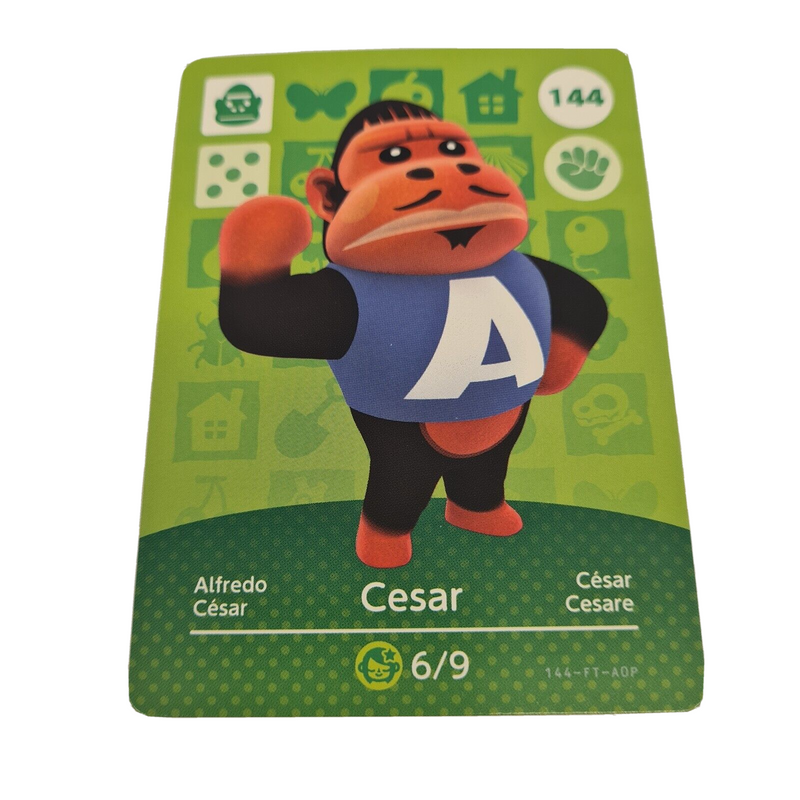 ANIMAL CROSSING AMIIBO SERIES 2 CESAR 144 Wii U Switch 3DS GIFT IDEA CARD NEW