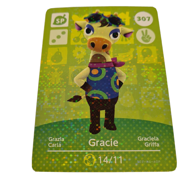 ANIMAL CROSSING AMIIBO SERIES 4 GRACIE 307 Wii U Switch 3DS GIFT IDEA CARD NEW