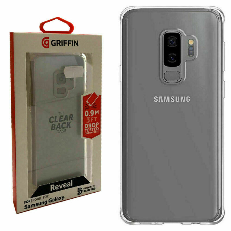 Galaxy S9 Plus 3 Foot Drop Protection Griffin  Reveal Slim Rear Case Clear BOXED