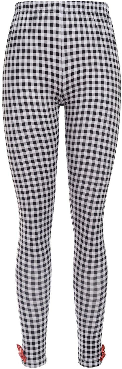 Red Riding Hood Leggings Costume Black and White Check Fancy Dress Tight Fit Fun