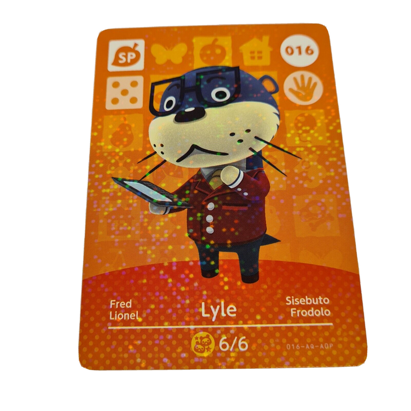 Animal Crossing Amiibo Series 1 LYLE 016 Switch Gift Idea CARD new horizons