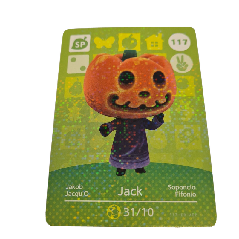 ANIMAL CROSSING AMIIBO SERIES 2 JACK 117 Wii U Switch 3DS GIFT IDEA CARD NEW