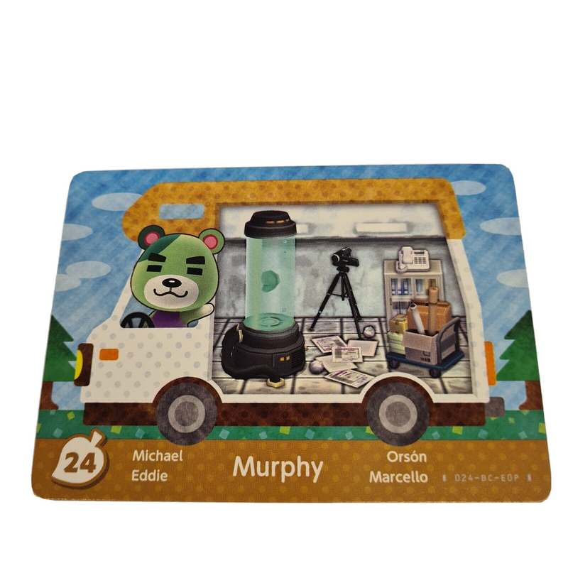 Animal Crossing New Leaf Horizon Amiibo Card MURPHY 24 Nintendo WiiU Switch 3DS