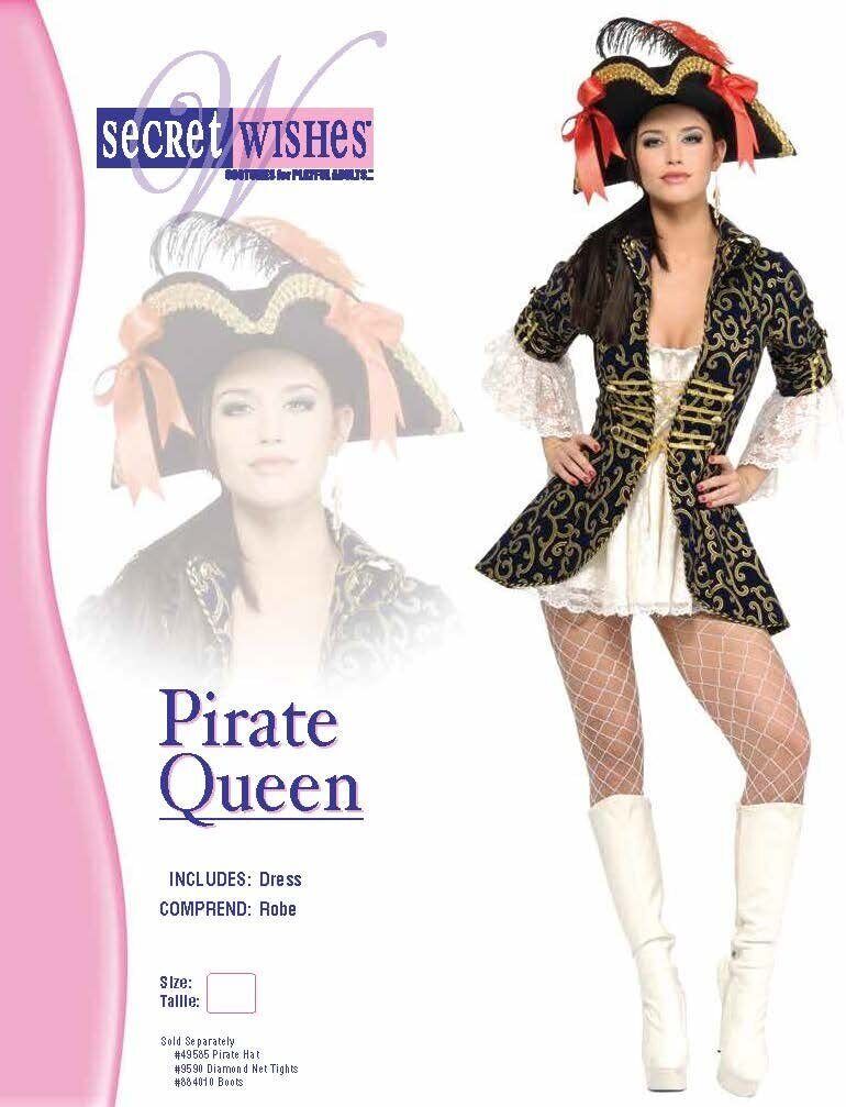 Pirate Queen Costume Secret Wishes (size 8-12) FANCY DRESS SEXY FUN PLAY UK