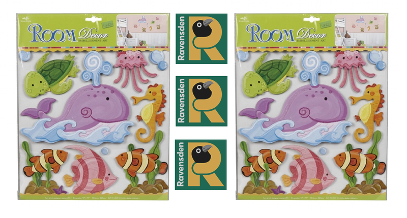 Nursery Ravensden Childrens Wall Decor Sea life Decals Stickers Bedroom Kids