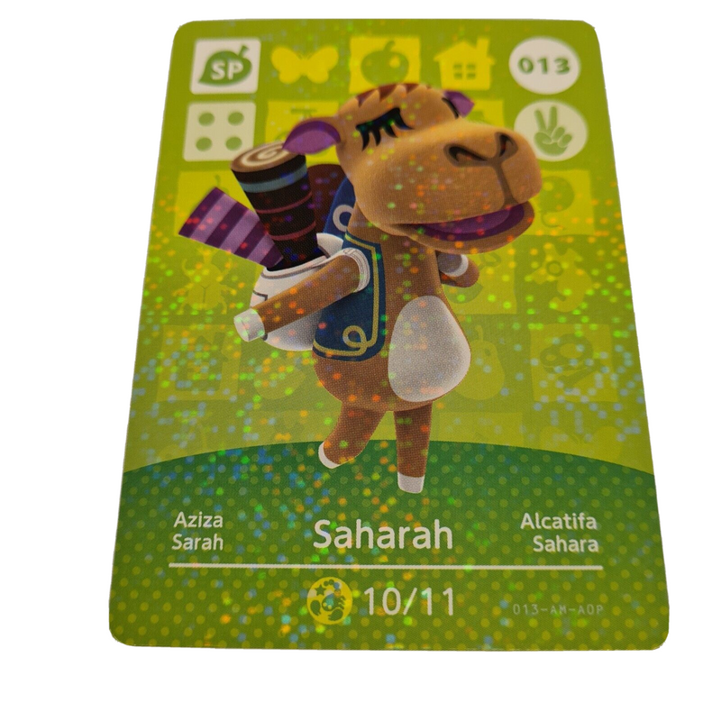 Animal Crossing Amiibo Series 1 SAHARAH 013 Switch Gift Idea CARD new horizons