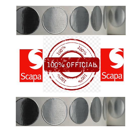 SCAPA CW40 Aluminium Foil Discs Grommet Hole Repair 25mm - Sheets of 20