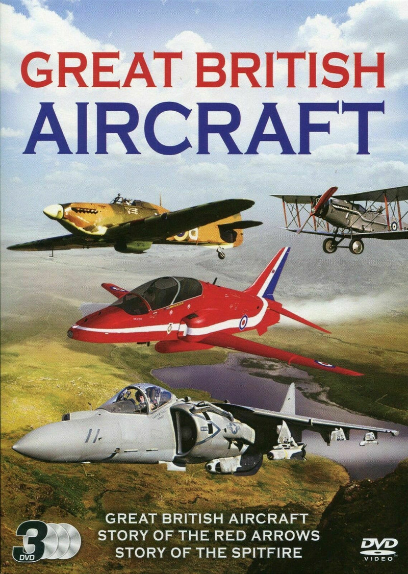 GREAT BRITISH AIRCRAFT 3 DVD BOX SET STORY OF SPITFIRE RED ARROWS Gift Idea NEW