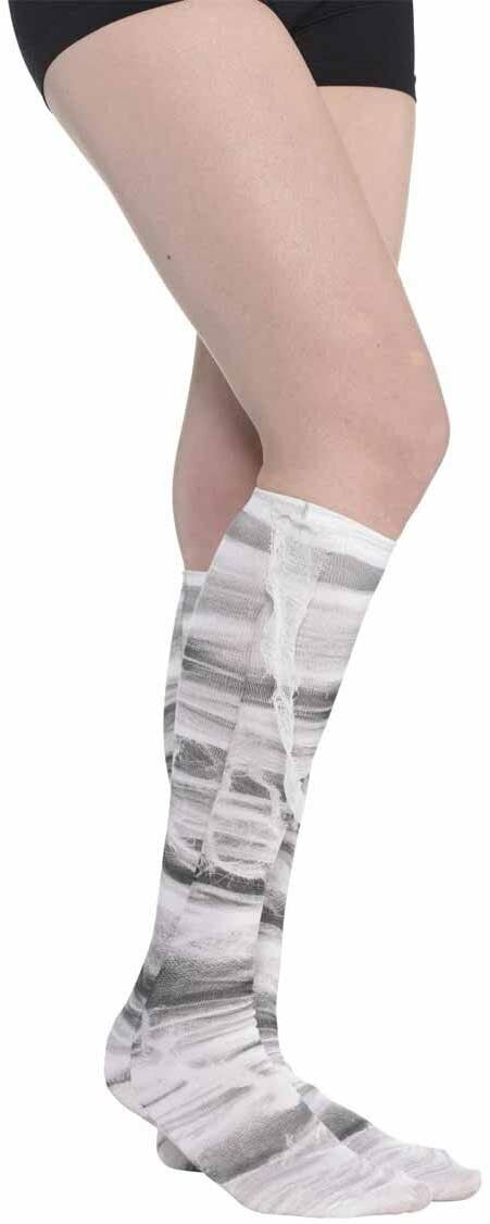 Ladies Mummy Bandage Wrap Socks Halloween Costume Accessory Monster Zombie Dead