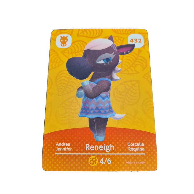 Animal Crossing Amiibo Series 5 Card RENEIGH 432 NEW HORIZONS 3DS SWITCH