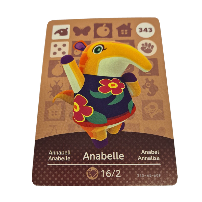 ANIMAL CROSSING AMIIBO SERIES 4 ANABELLE 343 Wii U Switch 3DS GIFT IDEA CARD NEW
