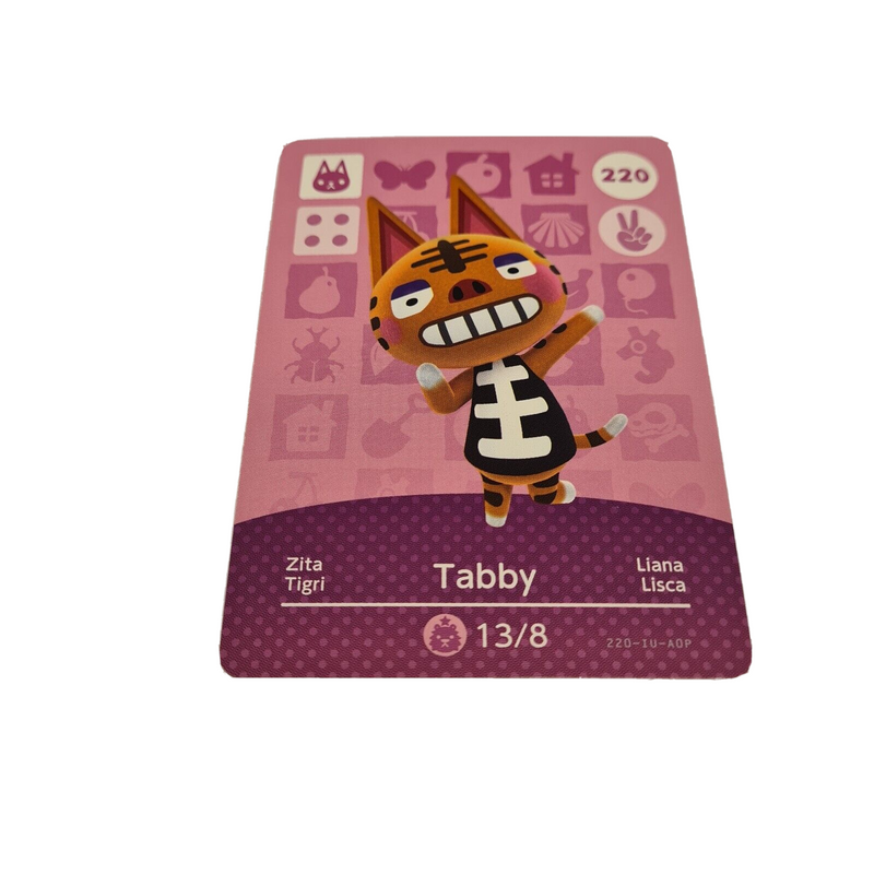 ANIMAL CROSSING AMIIBO SERIES 3 TABBY 220 Wii U Switch 3DS GIFT IDEA CARD NEW