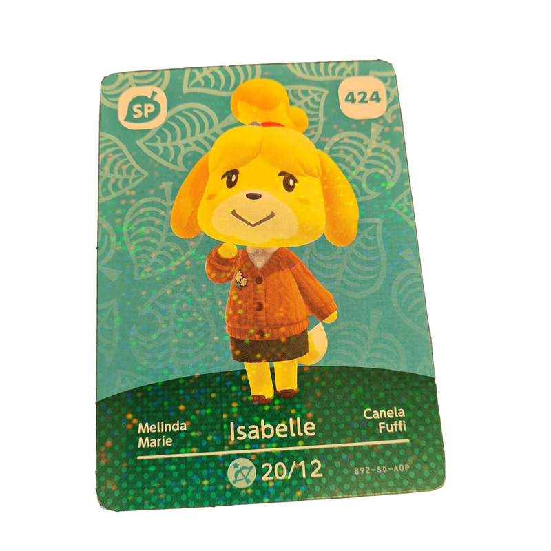 Animal Crossing Amiibo Ser 5 Card LOTTIE ISABELLE SP424 NEW HORIZONS 3DS SWITCH