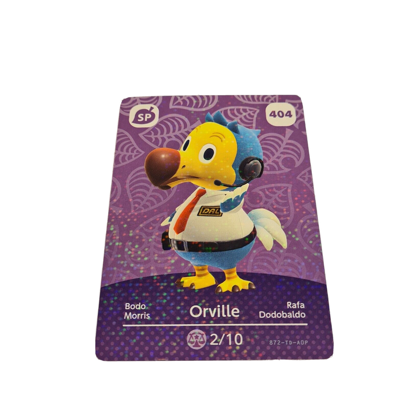 Animal Crossing Amiibo Series 5 Card ORVILLE SP404 NEW HORIZONS 3DS SWITCH