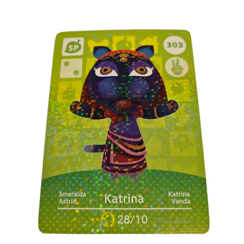 ANIMAL CROSSING AMIIBO SERIES 4 KATRINA 303 Wii U Switch 3DS GIFT IDEA CARD NEW