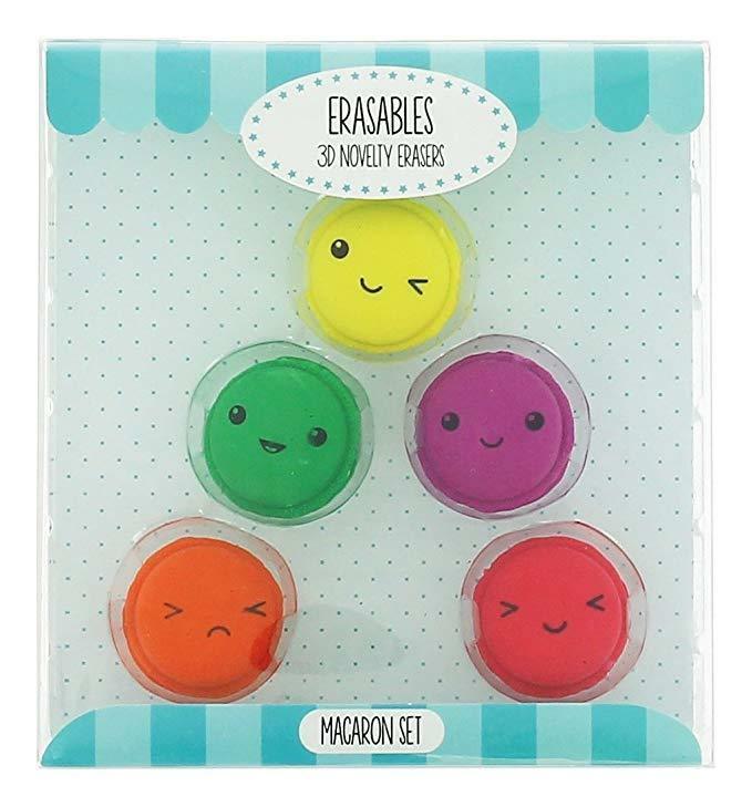 Novelty Erasers Macarons 3D Rubbers New in box Collectable School kids Gift idea