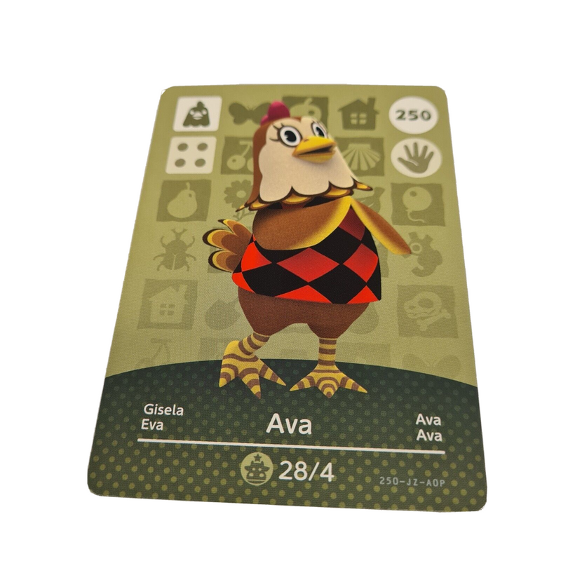 ANIMAL CROSSING AMIIBO SERIES 3 AVA 250 Wii U Switch 3DS GIFT IDEA CARD NEW