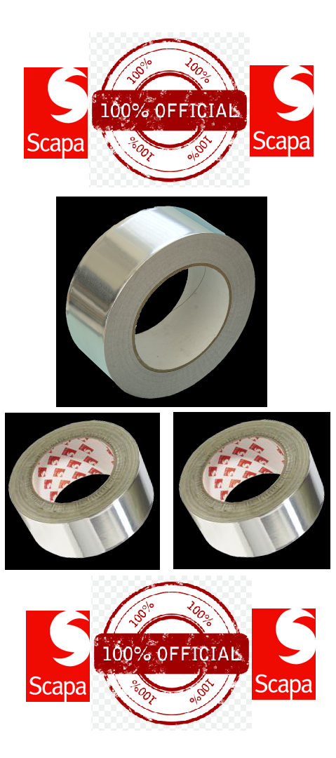 Scapa Aluminium Tape OFFICIAL CW40 Various Sizes Acrylic Adhesive Repair Foil