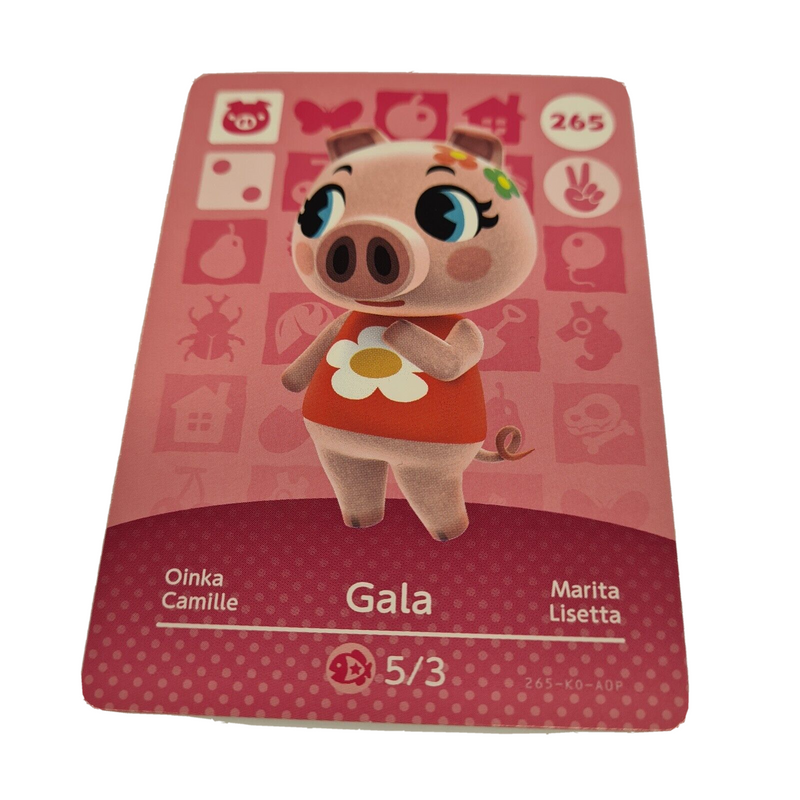 ANIMAL CROSSING AMIIBO SERIES 3 GALA 265 Wii U Switch 3DS GIFT IDEA CARD NEW