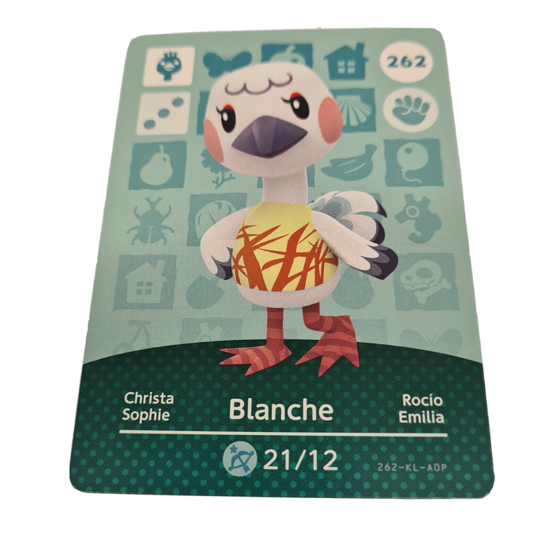 ANIMAL CROSSING AMIIBO SERIES 3 BLANCHE 262 Wii U Switch 3DS GIFT IDEA CARD NEW