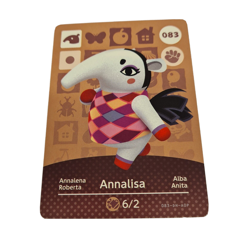 Animal Crossing Amiibo Series 1 ANNALISA 083 Switch Gift Idea CARD new horizons