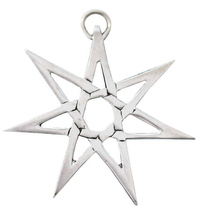 Heptagram Protection Hidden Danger - Sigils Silver Plated - Gift Idea necklace