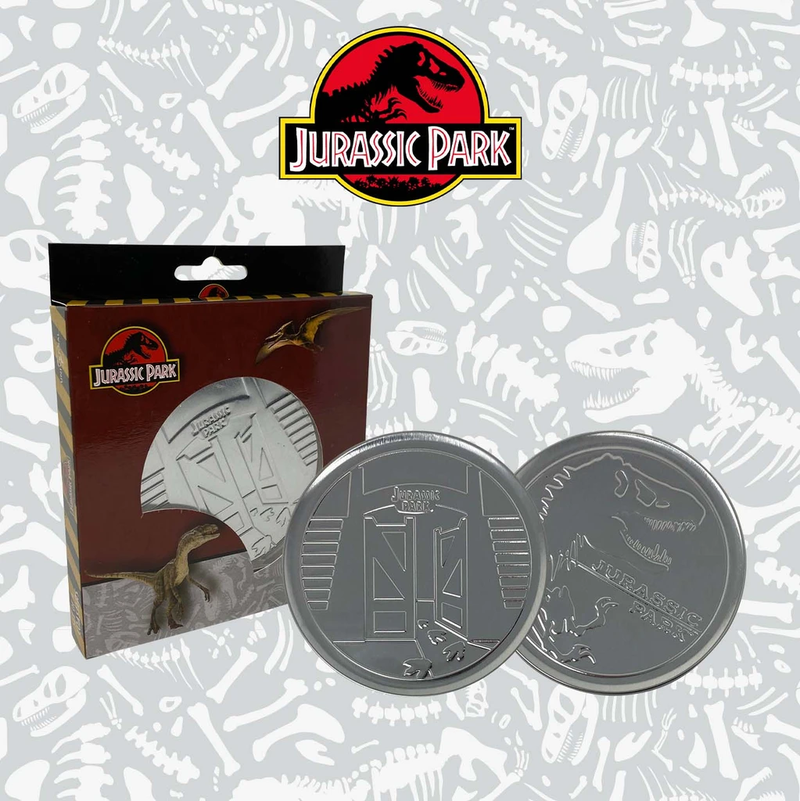 Jurassic Park Drinks Cork Coaster Set Of 4 Coasters gift idea Movie Merch RARE