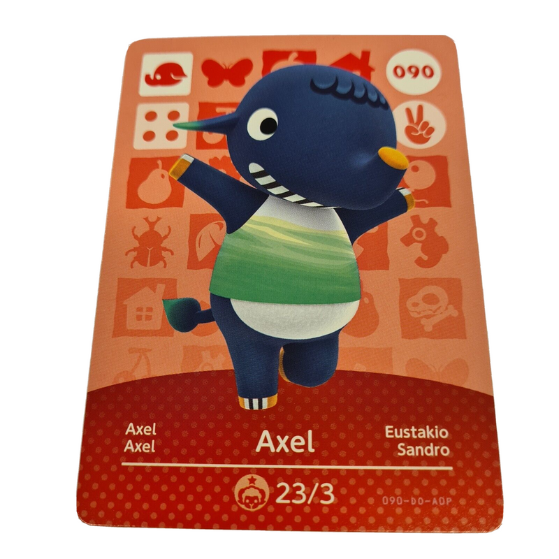 Animal Crossing Amiibo Series 1 AXEL 090 Switch Gift Idea CARD new horizons